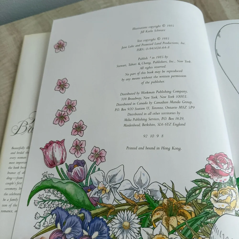 The Bride's Book with Floral Design